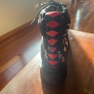 Black and White Patterned Boot